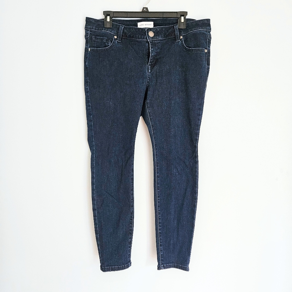 Like-New! Lane Bryant FlexMagic Waist Low-Rise Skinny Leg Dark Wash Jeans Sz 16